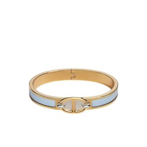 Hermes Mini Clic Chaine D’Ancre Bracelet Gold Tone With Light Blue H209000FV4HGM