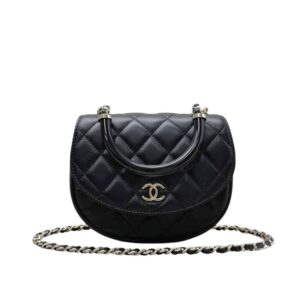 Chanel 25C Classic Clutch With Chain Black 16Cm