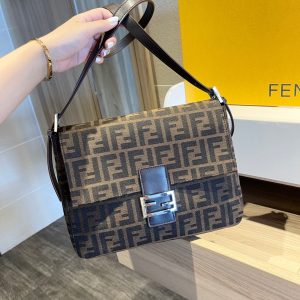 Fendi Vintage FF Zucca Brown