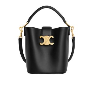 CELINE MINI BUCKET LOUISE IN SMOOTH BLACK 15CM 10N473GHJ 38NO