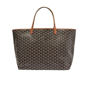 GOYARD SAINT LOUIS GM BAG BLACK AND TAN 47CM STLOUIGMLTY01CL03P