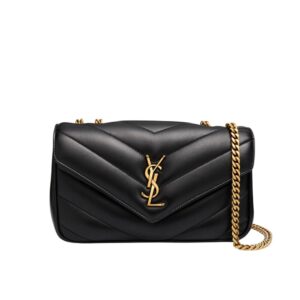Saint Laurent Loulou Small In Matelassé Black 24Cm 801437AAEAX1000