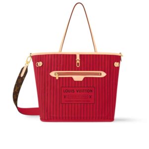 Louis Vuitton Neverfull Bandoulière Inside Out MM Monogram Rouge Sari 32Cm M12096