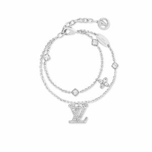LOUIS VUITTON LADY LV BRACELET PALLADIUM M1378A