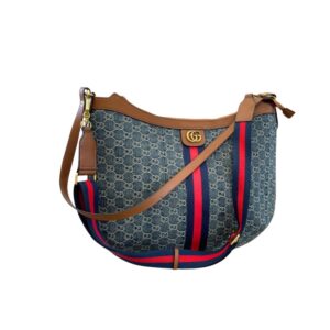 Gucci Ophidia Small Shoulder Bag Blue Denim 42Cm