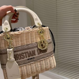 Christian Dior Lady Dior Natural Wicker