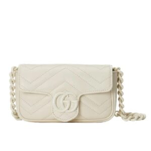 Gucci GG Marmont Belt Bag White 16Cm 739599 UM8KV 1000