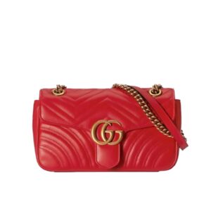 Gucci GG Marmont Medium Shoulder Bag Red 26Cm