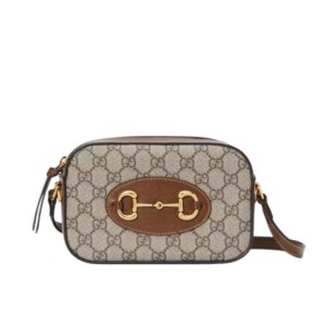Gucci Horsebit 1955 Mini Shoulder Bag Beige And Ebony 18Cm ‎760196 92TCG 8563