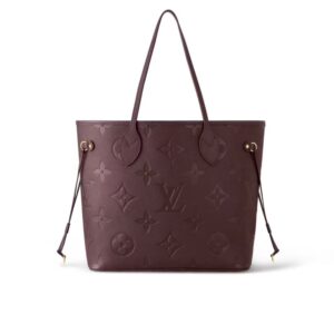 Louis Vuitton Neverfull MM Monogram Empreint Wine Red 31Cm M46599