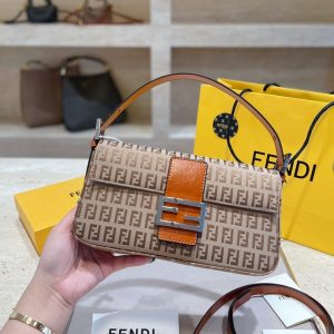 Fendi Baguette Zucca monogram Beige Light brown Dark brown
