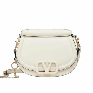 VALENTINO VSLING BAG IN GRAINED WHITE 22CM