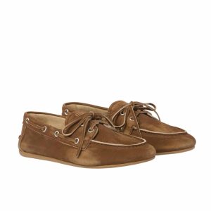 MIUMIU FADED UNLINED SUEDE LOAFERS CINNAMON 5D123E Z5O F0401 F D005