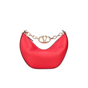 VALENTINO GARAVANI SMALL V LOGO GATE  TOP HANDLE BAG PINK 24CM