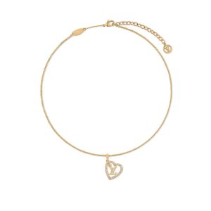 LOUIS VUITTON MY LV HEART NECKLACE GOLD TONE M02389