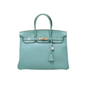 Hermes Birkin 30 Bag Paon Epsom Palladium Hardware Blue 30Cm