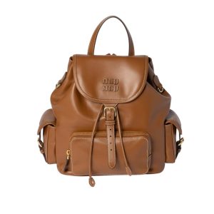 MIUMIU  BACKPACK COGNAC 27CM