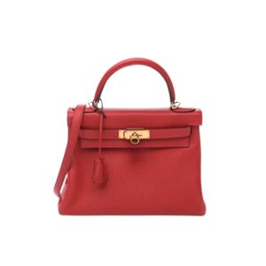 Hermes Kelly 25 Togo Handbag Rouge Casaque 25Cm