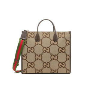 Gucci Tote Bag With Jumbo Camel And Ebony Jumbo GG Canvas 37cm ‎678839 UKMDG 2570