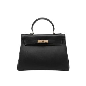 Hermes Kelly Togo Handbag Black 25Cm