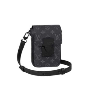 Louis Vuitton S-Lock Vertical Wearable Wallet Monogram Eclipse 19cm