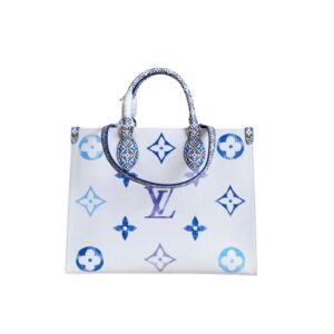 Louis Vuitton Onthego PM Bag Blue 25Cm