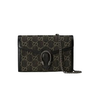 Gucci Dionysus Small GG Shoulder Bag Black And Ivory 25Cm