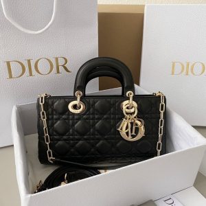 Dior Lady Dior Alligator Black
