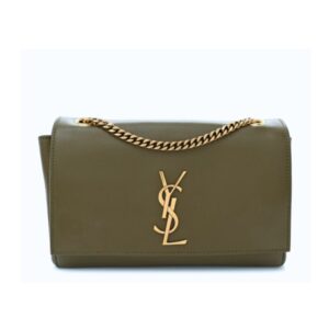 Saint Laurent Kate Medium Chain Bag In Grain De Poundre Khaki 28Cm 364021BOW0W1229