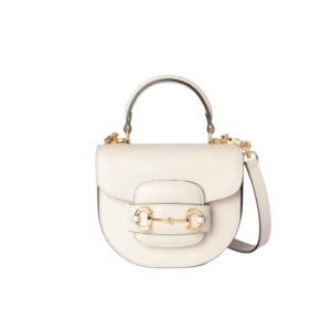 Gucci Horsebit 1955 Mini Top Handle Bag White 14Cm 781387 1AAQD 9022