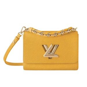 Louis Vuitton LV Twist MM Handbag Sunflower Yellow 23Cm