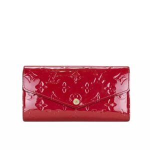 Louis Vuitton Sarah Monogram Wallet Red 19Cm