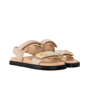 LOUIS VUITTON LV SUNSET FLAT COMFORT SANDAL BEIGE 1AHNL9