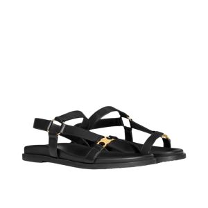 CELINE MAUD SANDAL WITH TRIOMPHE BLACK 362225042C 38NO
