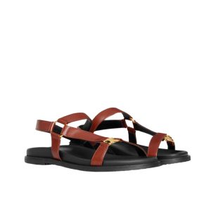 CELINE MAUD SANDAL WITH TRIOMPHE RUST 362225042C 18RS