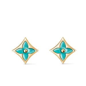 LOUIS VUITTON COLOR BLOSSOM BB STAR EAR STUD YELLOW GOLD Q16641