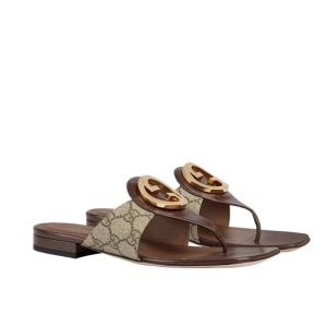 Gucci Blondie Thong Sandals Brown