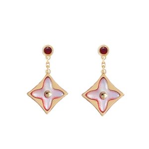 LOUIS VUITTON COLOR BLOSSOM BB STAR EARRINGS RED GOLD
