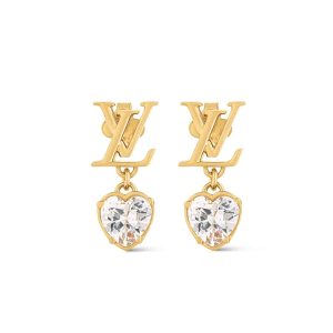 LOUIS VUITTON ICONIC HEART EARRINGS GOLD M02385