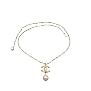 Chanel CC Pearl Gold Necklace