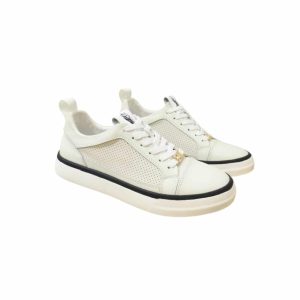 Gucci Men’S Platform Sneaker Leather White With Black Edge