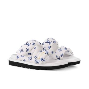 LOUIS VUITTON POOL PILLOW COMFORT MULE BLUE 1AHMKL