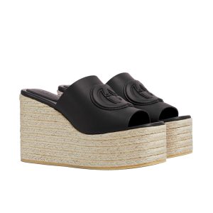GUCCI WOMEN'S INTERLOCKING G SANDAL BLACK