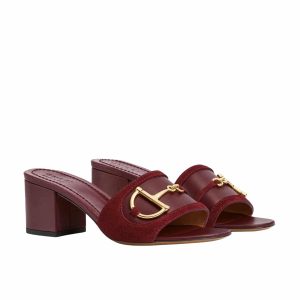 GUCCI WOMEN'S SLIDE SANDAL WITH HORSEBIT ROSSO ANCORA RED  834421 AAEXM 6207