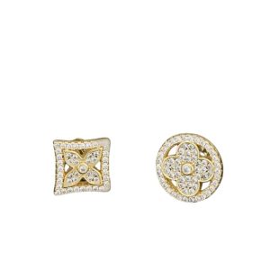 Louis Vuitton Idylle Blossom Stud Earrings Gold And Diamonds