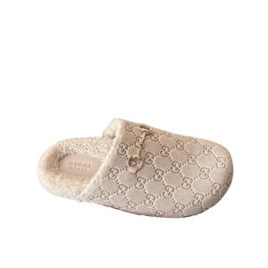 GUCCI WOMEN'S HORSEBIT MULE GG SUEDE NATURAL