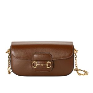 Gucci Horsebit 1955 Small Shoulder Bag Brown 24Cm