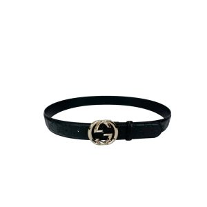 GUCCI INTERLOCKING G BUCKLE BELT BLACK