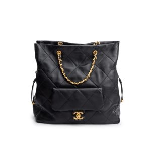 Chanel 25C Shopping Bag Black 33Cm