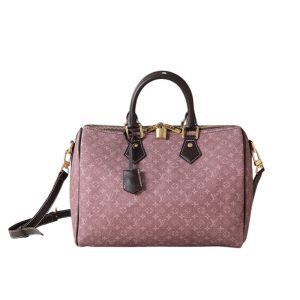Louis Vuitton Sepia Idylle Monogram Speedy Bandouliere 30 Bag Dark Pink 30Cm